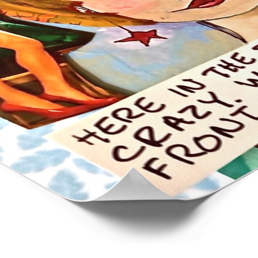 POSTER-HIER IN HET ZUIDEN VERBERGEN WE GEEN CRAZY POSTER (Hoek)