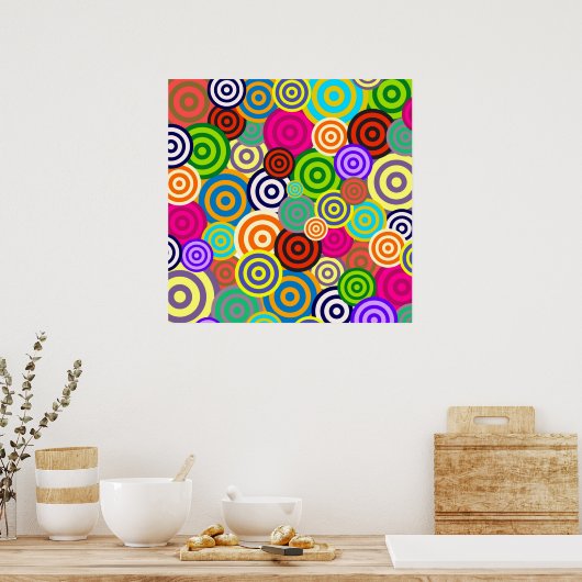 Poster Hippie Circles (Keuken)