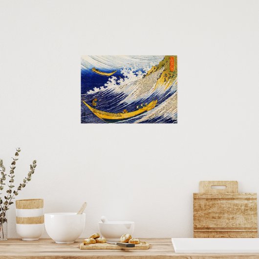 Poster Hokusai Ocean Waves (Keuken)