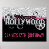 Poster Hollywood Birthday Party (Voorkant)