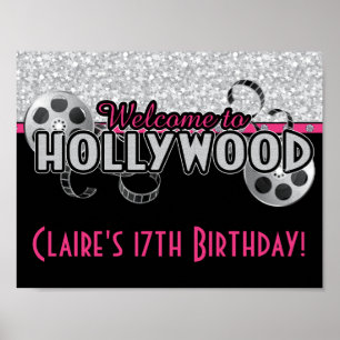 Poster Hollywood Birthday Party