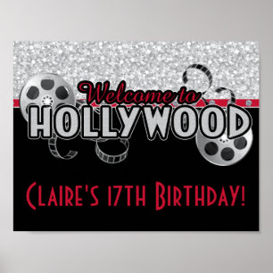 Poster Hollywood Birthday Party