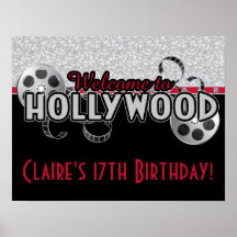 Poster Hollywood Birthday Party