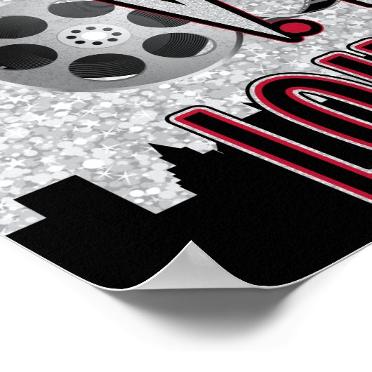 Poster Hollywood Birthday Party (Hoek)