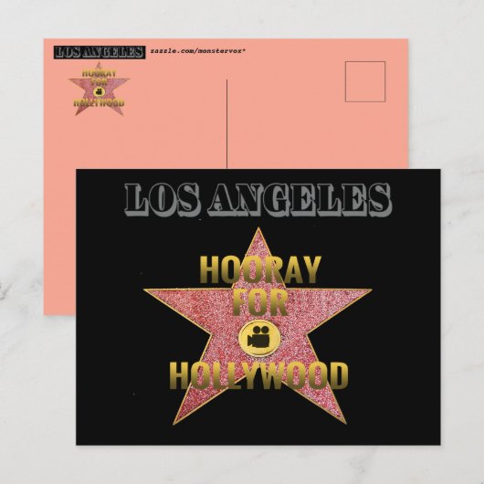 Poster Hollywood Blvd. Briefkaart (Voorkant / Achterkant)