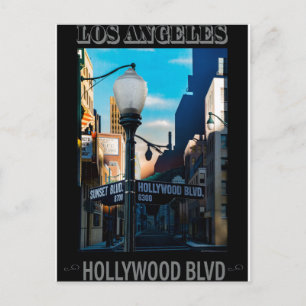 Poster Hollywood Blvd. Briefkaart