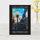 Poster Hollywood Blvd. Wenskaart Kaart (Gele Bloem)