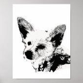 Poster - Hond met zakdoek (Voorkant)