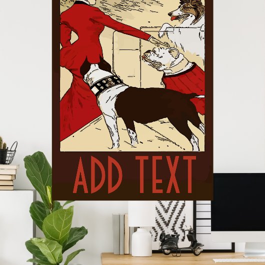 Poster Honden, voeg tekst toe (Thuiskantoor)