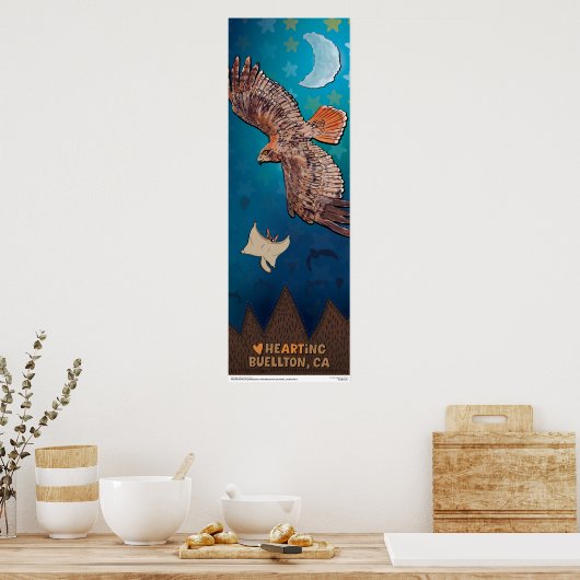 Poster - hoog vliegen (Keuken)