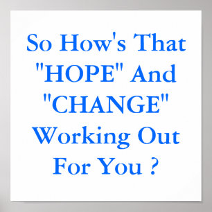 poster "HOPE" en "WIJZIGING"
