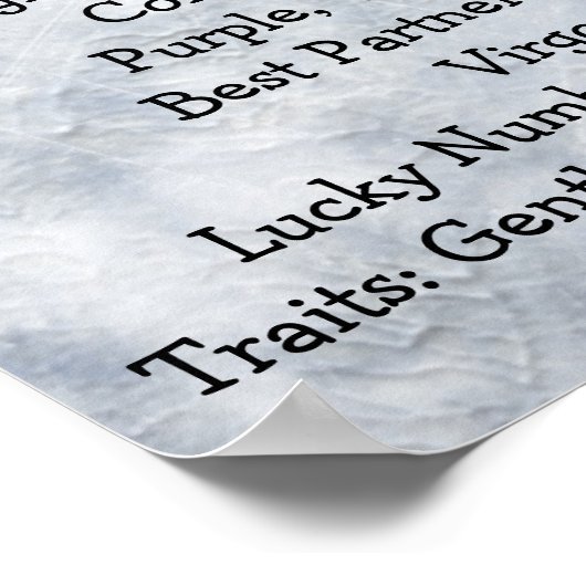 Poster Horoscope Sign Pisces (Hoek)