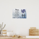 Poster Horoscope Sign Pisces (Keuken)