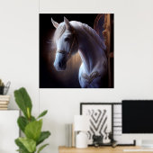 Poster horse white (Thuiskantoor)