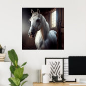 Poster horse white (Thuiskantoor)