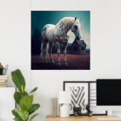 Poster horse white (Thuiskantoor)