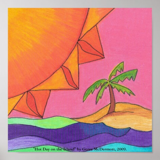 poster "Hot Day on the Island" (Voorkant)