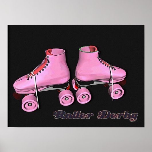 Poster Hot Pink Roller Derby (Voorkant)