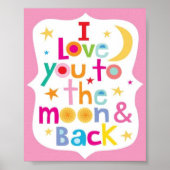 Poster - hou van je naar de maan en terug (Voorkant)
