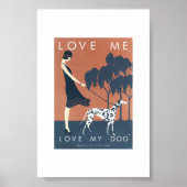 Poster: hou van mij, hou van mijn hond Bernard Cla Poster (Voorkant)