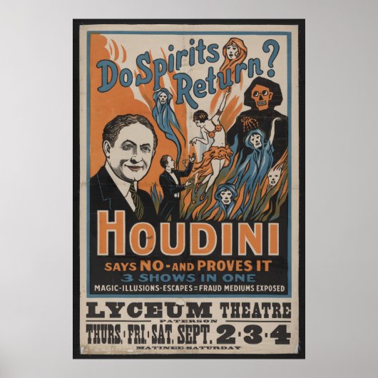 poster Houdini 1909 (Voorkant)