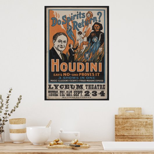 poster Houdini 1909 (Keuken)