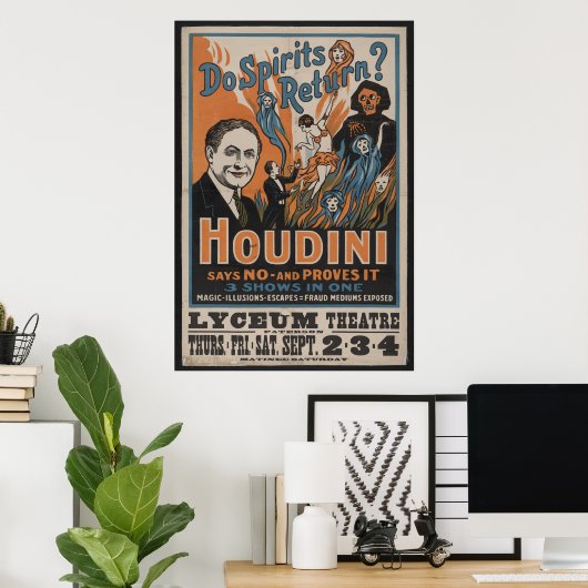 poster Houdini 1909 (Thuiskantoor)