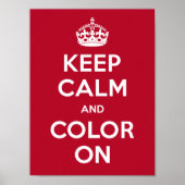 Poster houdt kalm en kleur aan (Voorkant)