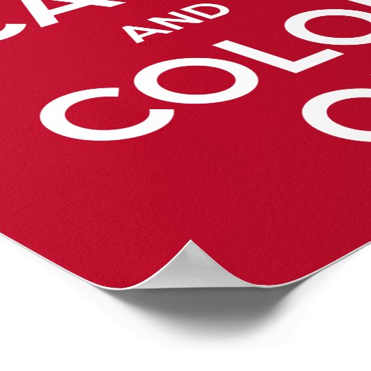 Poster houdt kalm en kleur aan (Hoek)