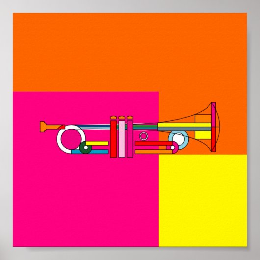 Poster-houdt van Arts-NeonTrumpet Poster (Voorkant)