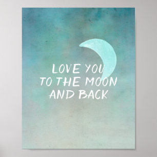poster houdt van je naar de maan en terug