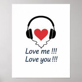 poster houdt van mij houdt van jou