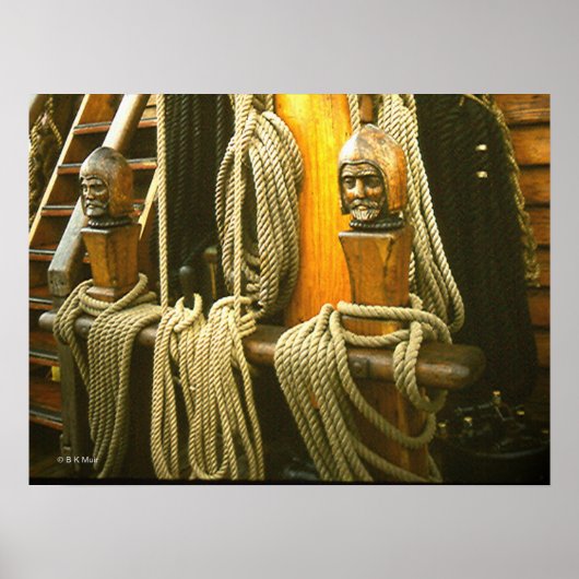 Poster - Houten kappers met carved (Voorkant)