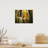 Poster - Houten kappers met carved (Keuken)