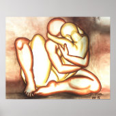 Poster Hugs Loving Embrace Print Figuur Tekening (Voorkant)