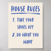 Poster Huisregels | Home Decor Afdrukken (Voorkant)