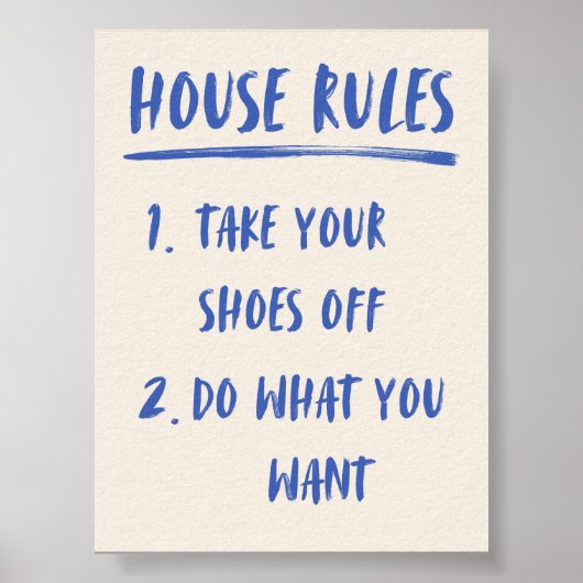 Poster Huisregels | Home Decor Afdrukken (Voorkant)