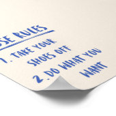 Poster Huisregels | Home Decor Afdrukken (Hoek)