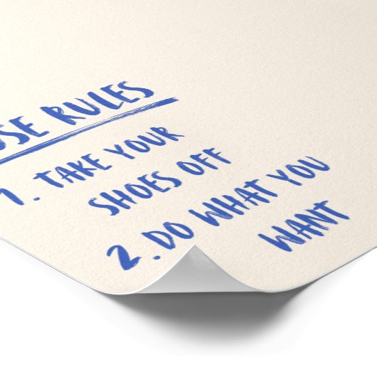 Poster Huisregels | Home Decor Afdrukken (Hoek)