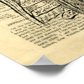 Poster Human Head Brain Butterflies over de krant (Hoek)