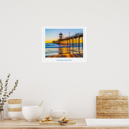 Poster Huntington Beach Pier (Keuken)