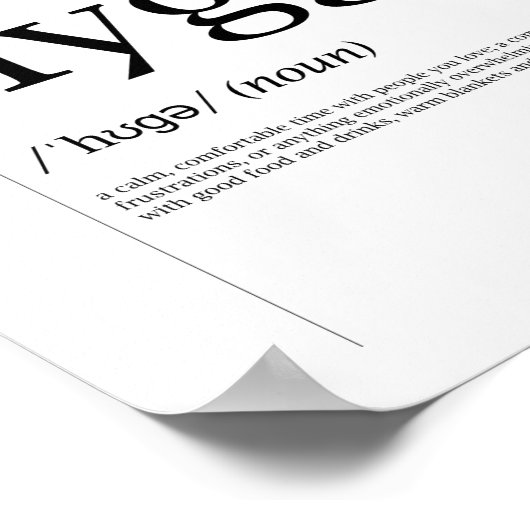 Poster Hygge - Deense cultuur (Hoek)