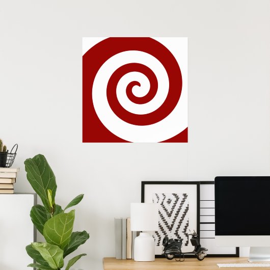 Poster, Hypno-spiraal, de grootte wijzigen, Lijst  Poster (Thuiskantoor)