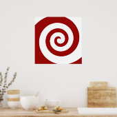 Poster, Hypno-spiraal, de grootte wijzigen, Lijst  Poster (Keuken)