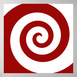 Poster, Hypno-spiraal, de grootte wijzigen, Lijst  Poster