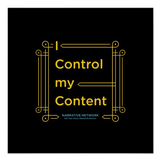 poster "I Control My Content" (Voorkant)