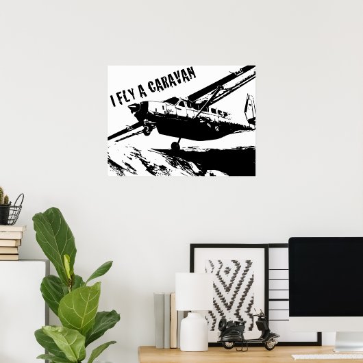 poster "I FLY A CARAVAN" (Thuiskantoor)
