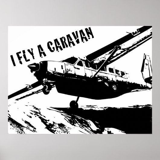 poster "I FLY A CARAVAN" (Voorkant)