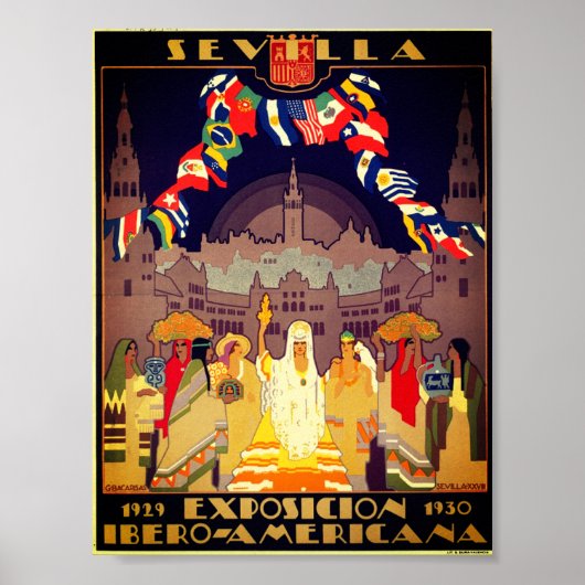 Poster Ibero-Amerikaanse Expositie van 1929 (Voorkant)