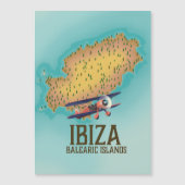 Poster Ibiza Balearic Islands map (Voorkant)